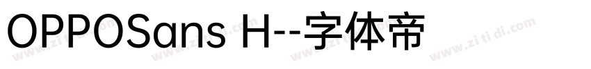 OPPOSans H-字体转换